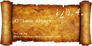 Álmos Albert névjegykártya