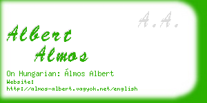 albert almos business card